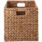 Casafield 13" x 13" Water Hyacinth Storage Baskets Collapsible Cube Organizers, Woven Bins for Bathroom, Bedroom, Laundry, Pantry, Shelves
